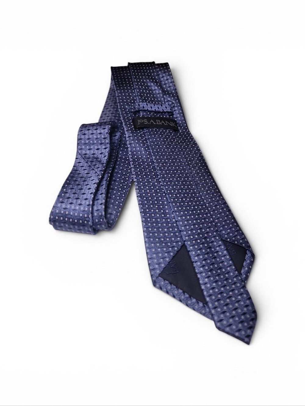 Jos A Bank Classic Navy Microdot Silk Tie - Men Accessories - Picture 4 of 8
